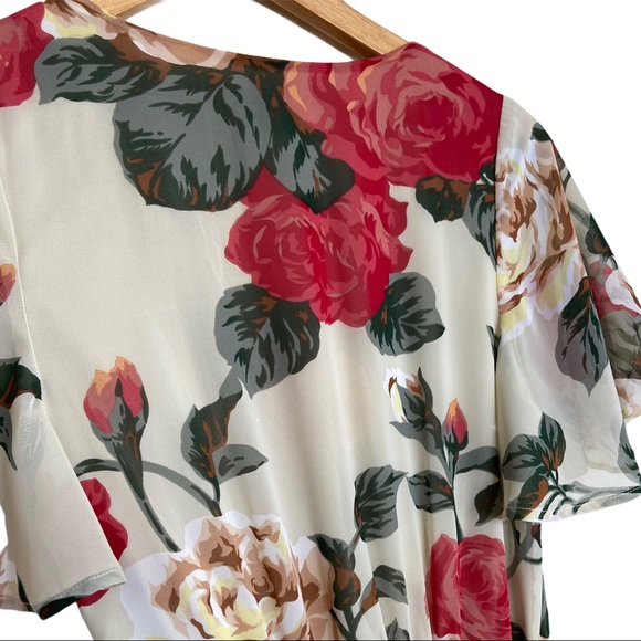 Show Me Your Mumu Sophia Wrap Dress Lady Rose - Picture 8 of 9